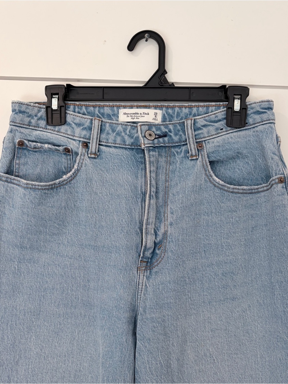 Abercrombie 90s Relaxed Jeans High Rise Curvy Cuff Coastal Cowgirl 29/8 Y2K - Picture 3 of 11